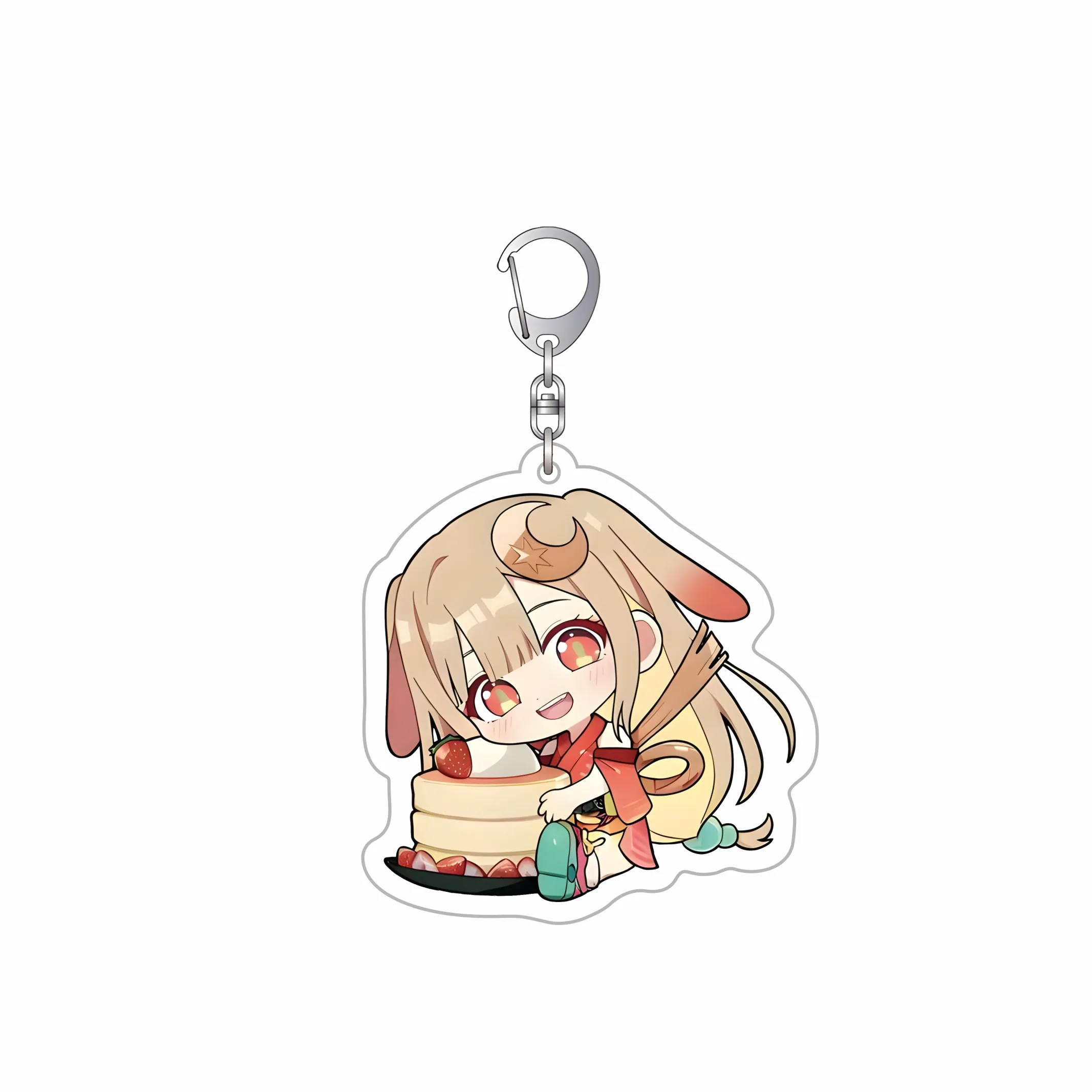 Cosmic Princess Kaguya! Chou Kaguya-hime!Q Ver. Acrylic Keychain,Cute Characters with Animal Ears Pendants for backpacks,phones