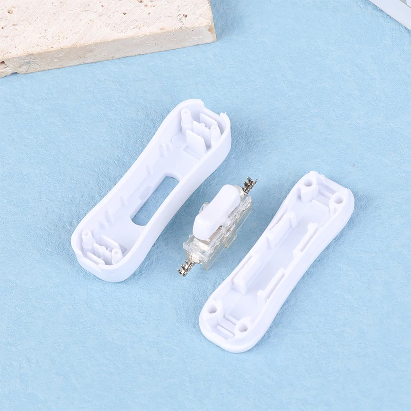 1pc AC Power Cable Switch Connector 304 Line Button Switch On  Black Transparent 220V Led Light Bulb Lamp Control Gear