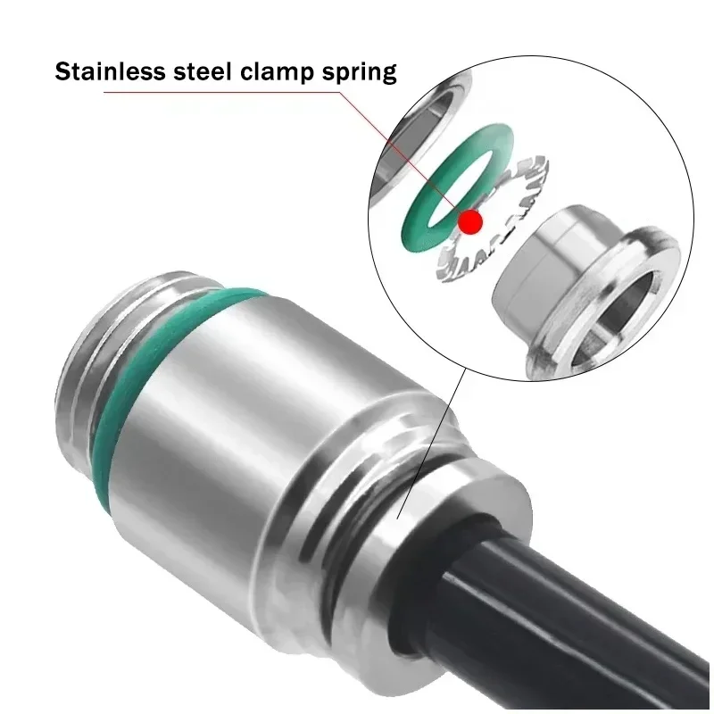 304 Stainless Steel Quick Release Pneumatic Joint for Air Hose POC-G Threaded Push-In Joint M5 1/8