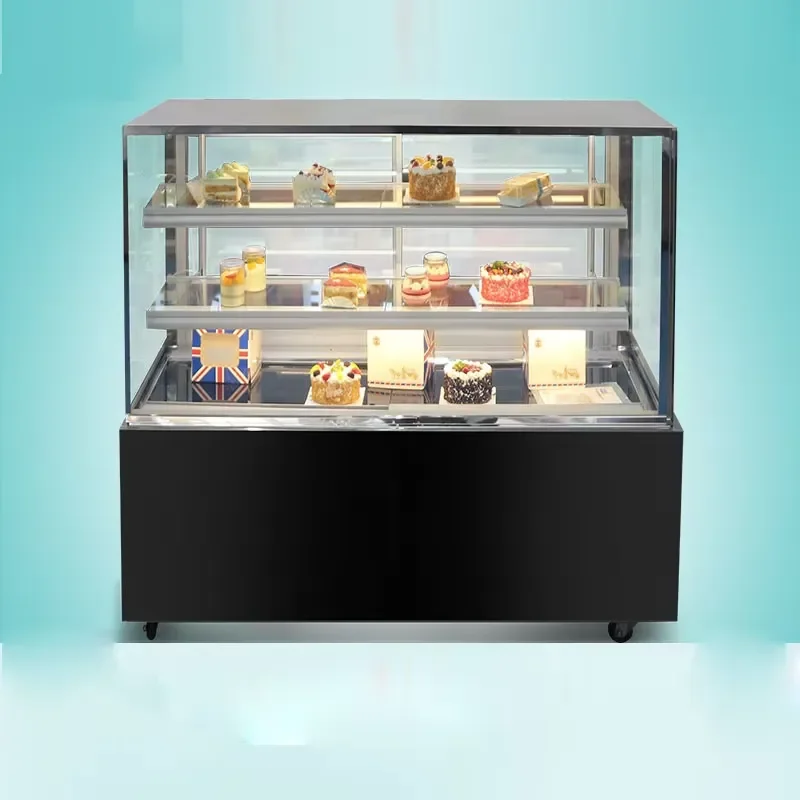 Commercial Glass Display Freezer for Cake Dessert Deli Fruit Refrigerated Showcase Crisper Counter Top Refrigerator Unit