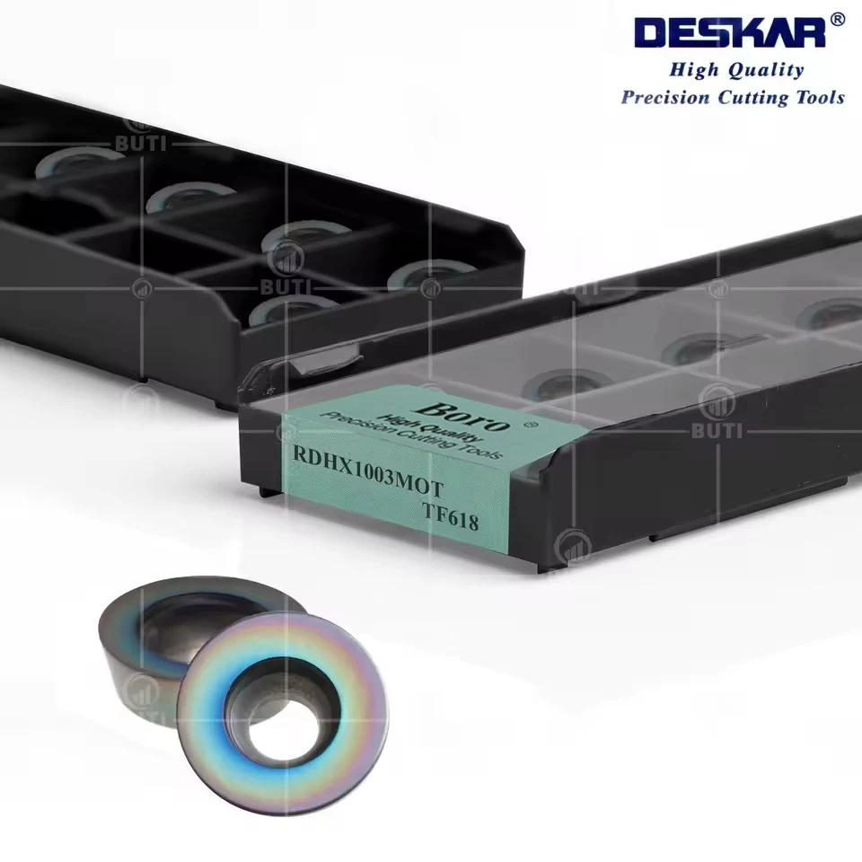 RDHX1003MOT RDHX12T3MOT TF618 DESKAR100% Original Lathe Milling Cutter Series Blade Processing Quenched Steel Milling Lathe Tool