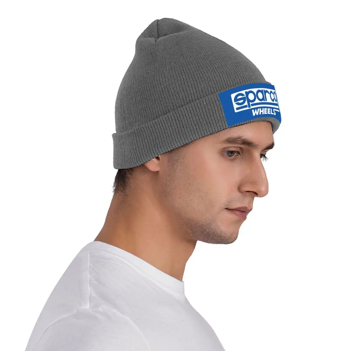 SPARCO Logo Car Racing Club Vintage Warm Knitted Cap Fashion Bonnet Hat Autumn Winter Outdoor Beanies Hats for Men Women Adult