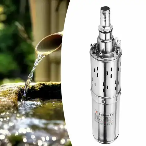 Pompe à eau à énergie solaire 12V 180W, 264GPH, 98 pieds, pompe de puits profond Submersible pour l'irrigation agricole et le jardin