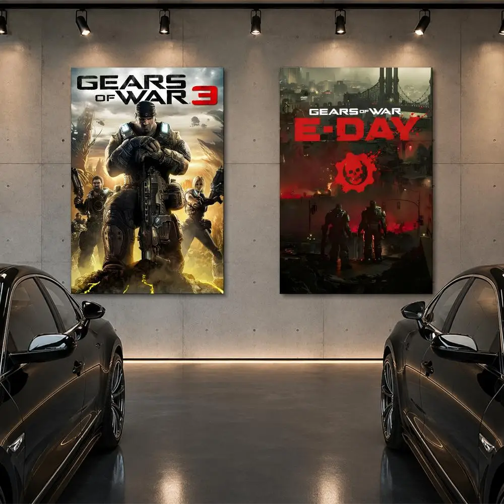 game  Gears of War Poster Room Decor Home Wall Art Printing Waterproof Garage BedRoom Posters Gift