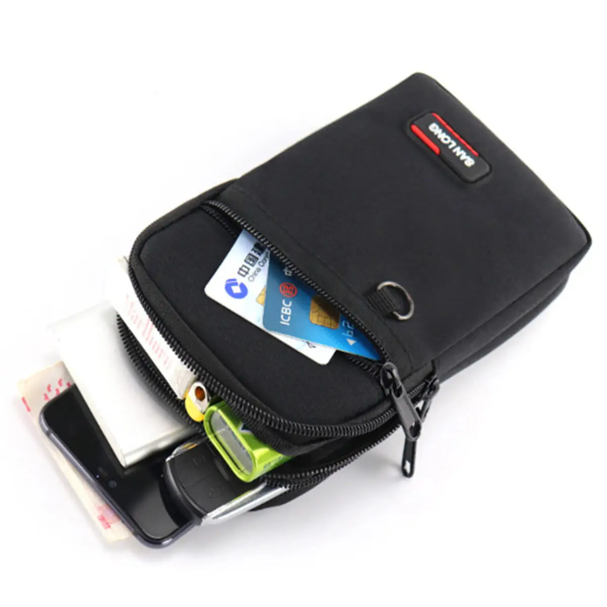

Men Sports Diagonal Cross Phone Bag Outdoor Large Capacity Coin Purse Male Small Multi-Pockets Travel Waist Bags