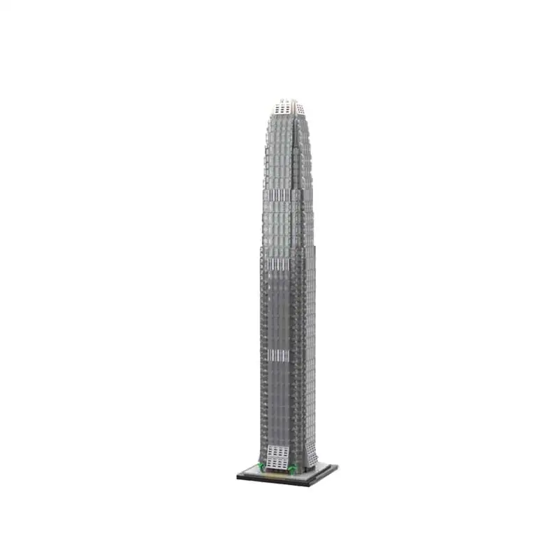 Hong Kong Two International Finance Centre Model Famous Architectural 1:800 Scale Building Blocks Bricks Toys Gifts Collection