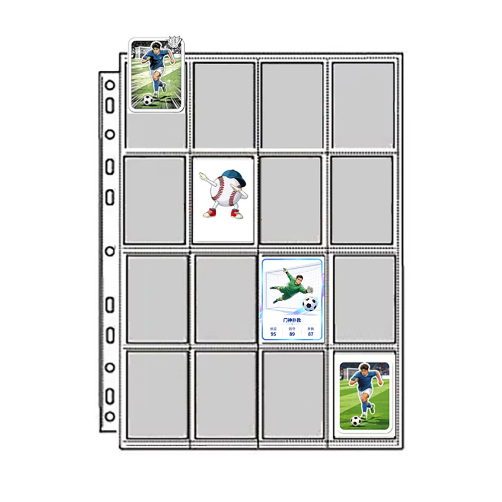 10pcs MEET YX Binder Pages 16 Pockets PP PVC Free Photocard Sleeves for Football Board Game Card Protection Trading Card Storage