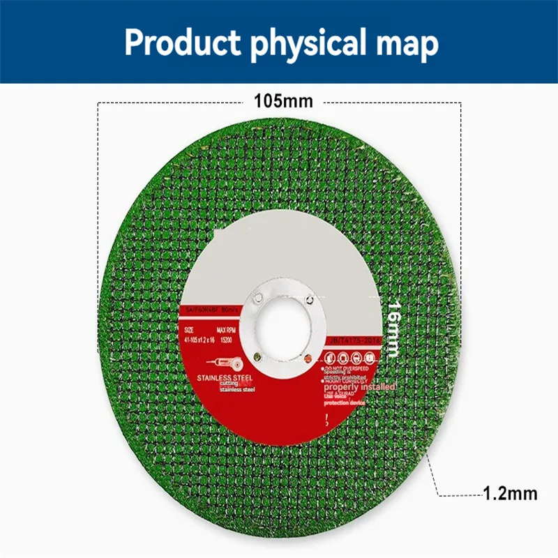 

20 pieces of metal stainless steel cutting disc resin saw blade 1.2mm ultra-thin 100 type angle grinder 105mm sand grinding disc