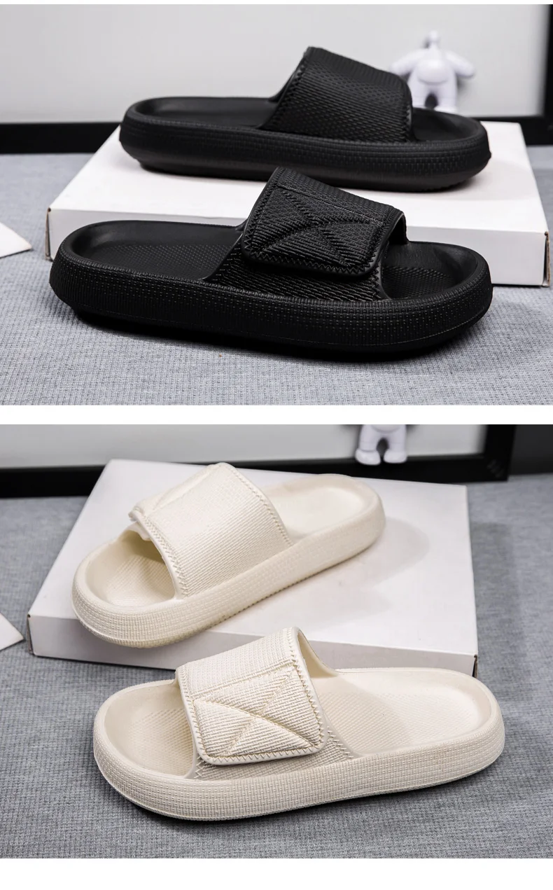 Sommerliche neue Pantoletten für Herren und Damen in Übergrößen, atmungsaktive Klettverschluss-Slipper für Paare, modische und vielseitige Sandalen mit dicker Sohle – Detail 13
