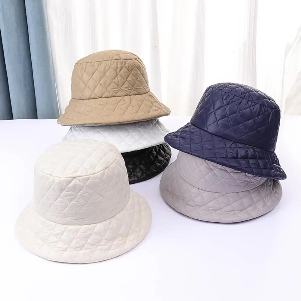 Round Brim Fisherman Hat Women Winter Headwear Stylish Women\'s Winter Fisherman Hat Wide Brim Soft Square for Fall/winter