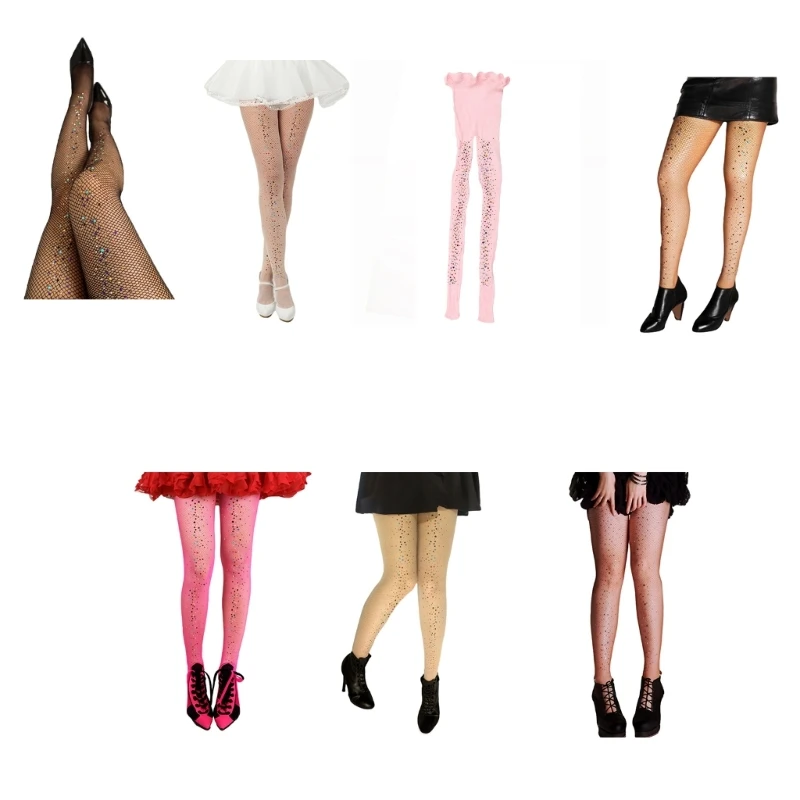 Fishnet Stockings for Women,Rhinestones Fishnets,Sexy Fishnet Stockings