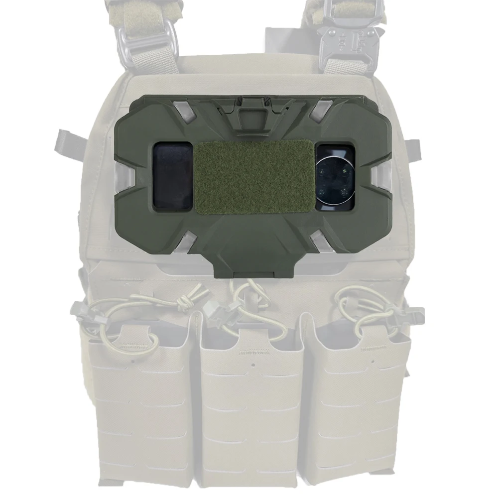 

Tactical Plate Carrier MOLLE Phone Holder,Folding Navigation Board,Cellphone Hold Gear,Airsoft Hunting Vest Chest Rig Accessory