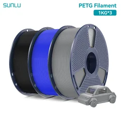 SUNLU PETG 3D-filament 1 kg 3 rollen 1,75 mm +/-0,02 mm 3D-printfilament Netjes gewonden filament Vacuümverpakking Snelle verzending