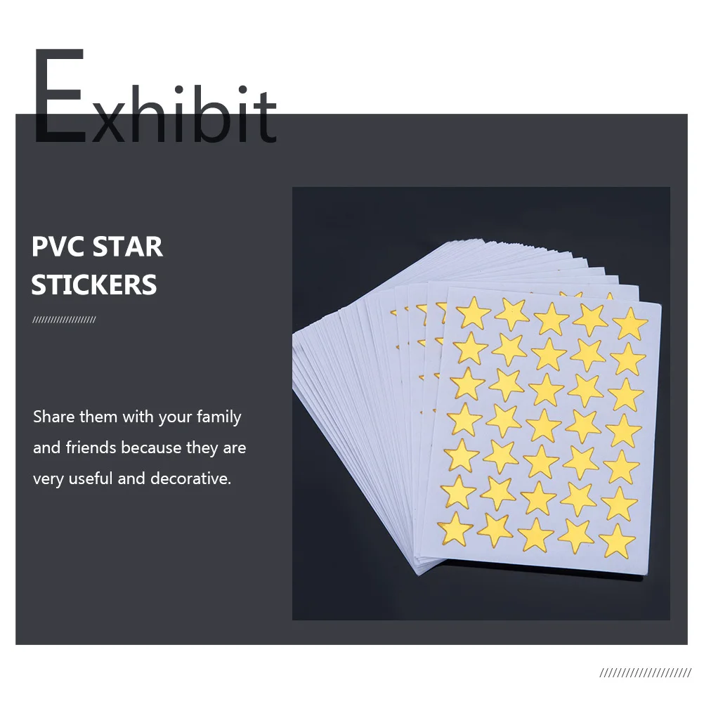 

1Set Kindergarten Reward Stickers Five-Pointed Gold Star Stickers for Children Classroom Decoration