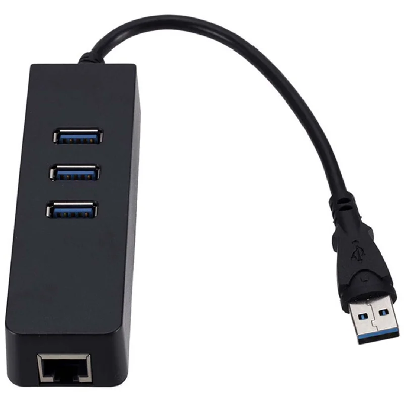 

USB3.0 Gigabit Ethernet Adapter 3 Ports USB to Rj45 Lan Network Card for Macbook Mac Desktop