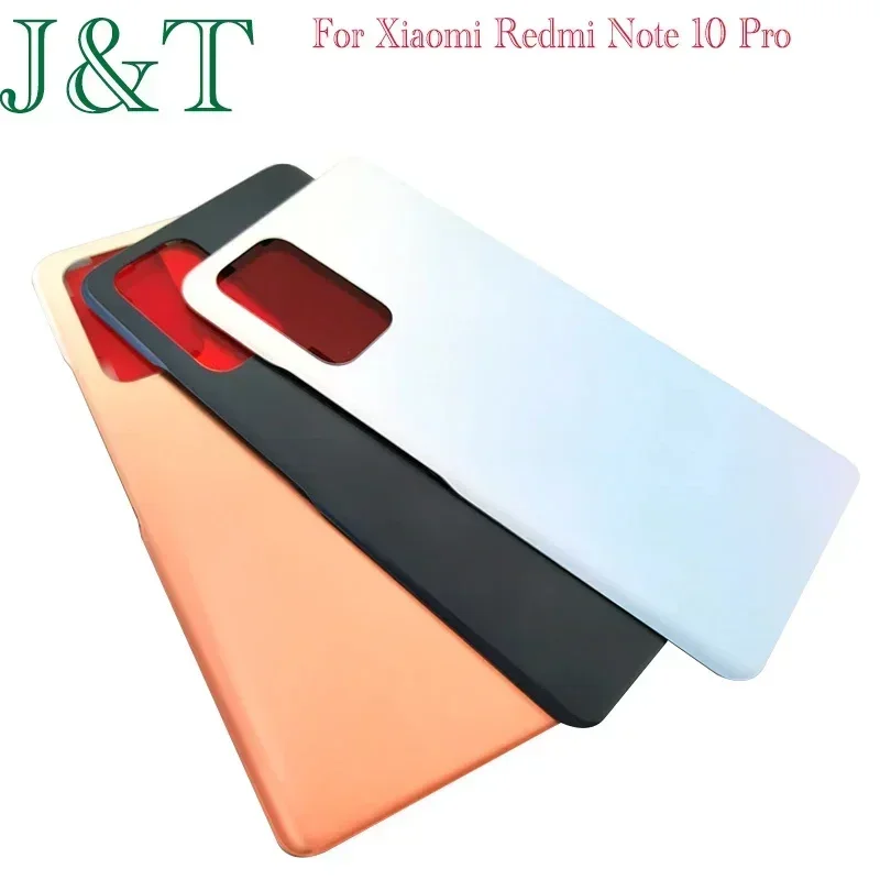 For Xiaomi Redmi Note 10 Pro Battery Back Cover Rear Door Glass Panel For Redmi Note 10 Pro Battery Housing Case Adhesive Replac