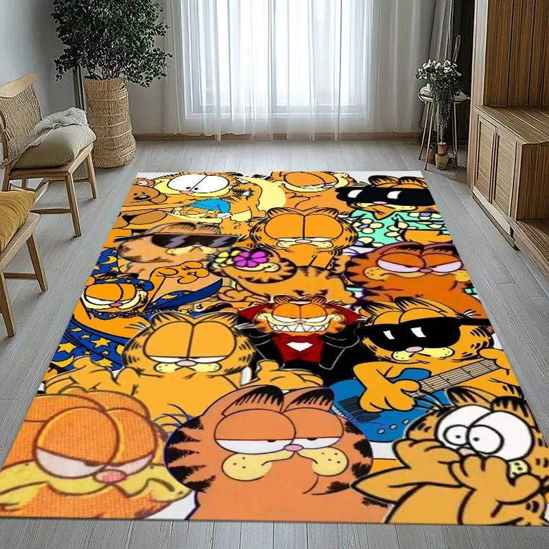 Funny Cartoon G-Garfield Area Rug,Soft Non-Slip Carpet Mat for Living Room Bedroom Kids Playroom,Sofa Floor Rug,Home Decor Gift
