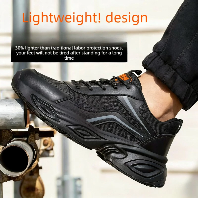 Summer Industrial Anti-static Shoes Gas Station Work Shoes No Steel Toe Light Safety Shoes Breathable Sneakers For Women Men_voghion.com