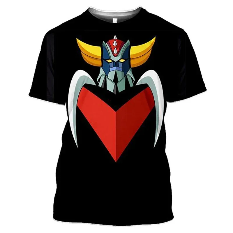 Summer Fashion Oversized T Shirt Kids Tees Tops Goldorak T-Shirts Anime UFO Robot Grendizer 3D Print Streetwear Men Women