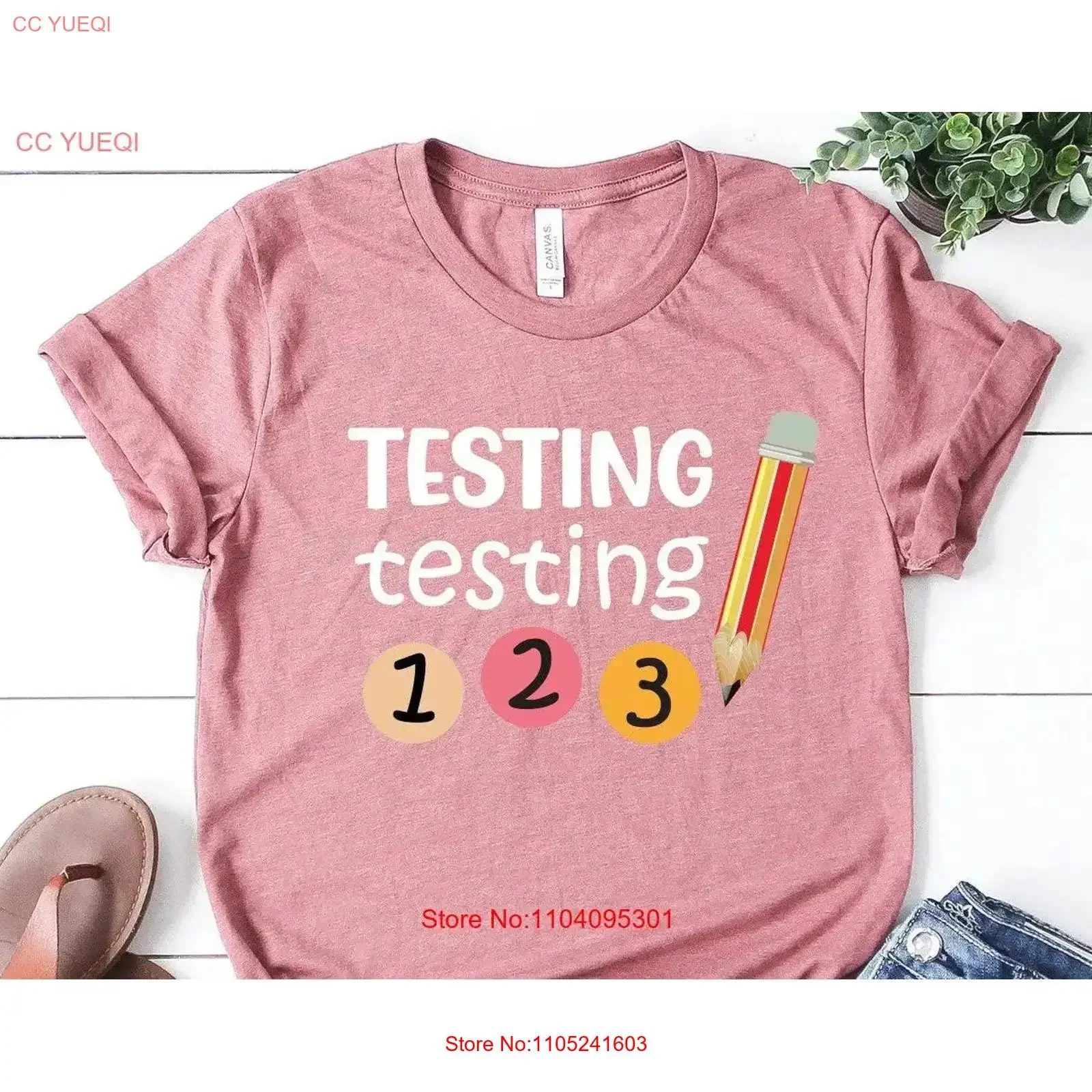 Testing Day T Shirt Funny Teacher Life State Teachers Test Exam vintage Washed Stylish Versatile Unisex streetwear Soft