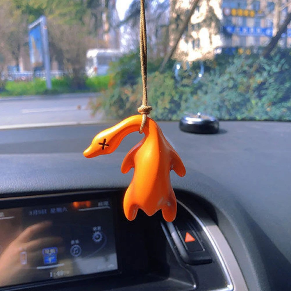 

Автомобильный цвет, меняющая жареную утку, креативный кулон, автомобильное зеркало заднего вида, подвеска для автомобиля, аксессуары для зеркал заднего вида