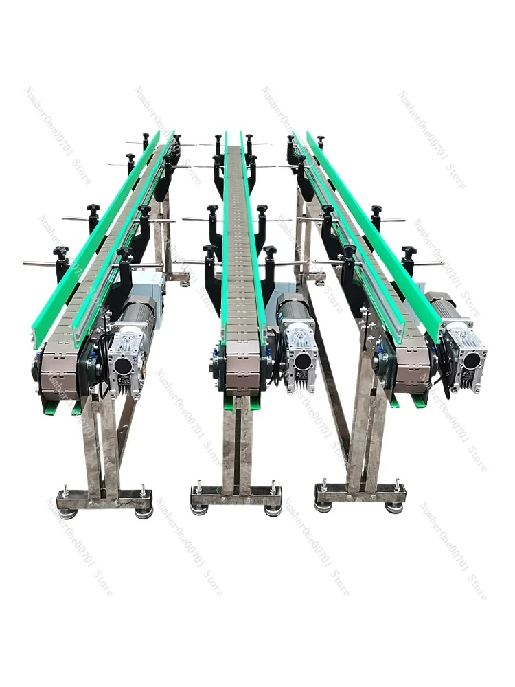 Stainless Steel Plastic Flat Top Chain Plate Conveyor Food Grade Small Filling Flexible Chain Production Line Conveyor Belt