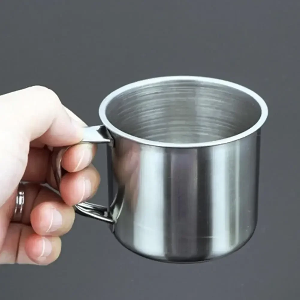 

1Pc About 250ml Tea Cup Quality Portable Stainless Steel Water with Handle Camping Outdoor Travel Coffee Mug Beer
