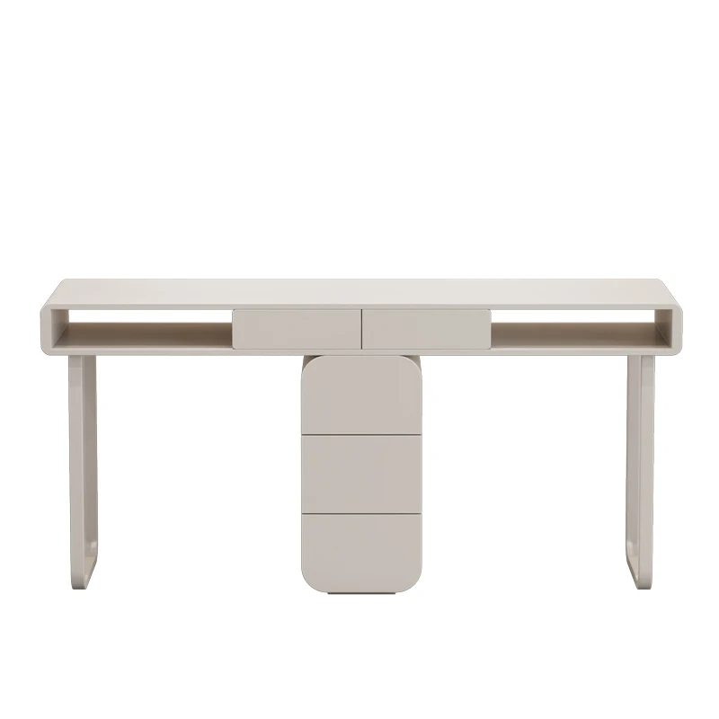 Cream Style Nail Table and Chair Set Japanese Single and Double Manicure Light Luxury Mesa Plegable Rosa Commercial Furniture