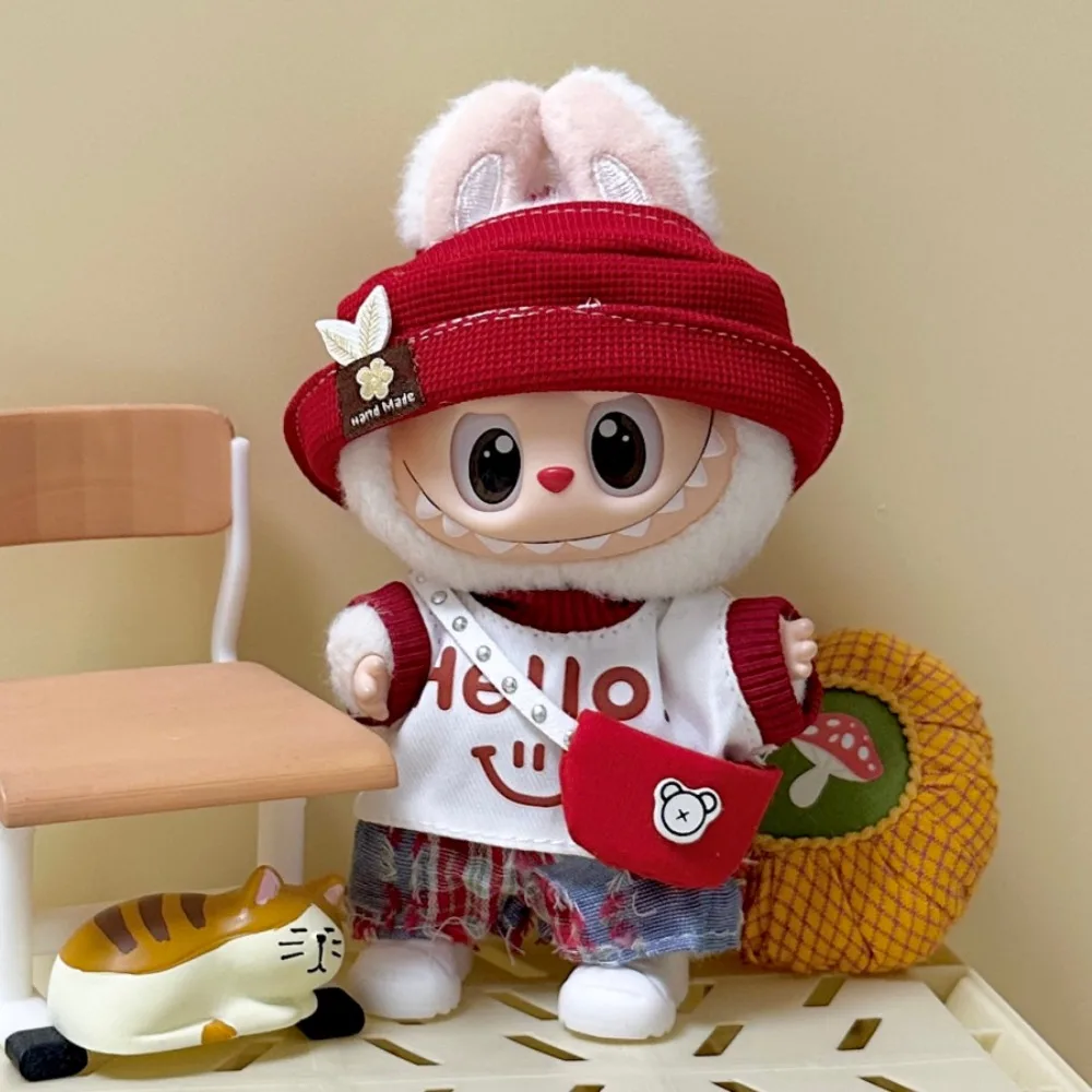 

Только одежда. Лидер продаж. Одежда из ткани Labubu подходит для Labubu диаметром 17 см. Различные стили. Красочные и индивидуальные.