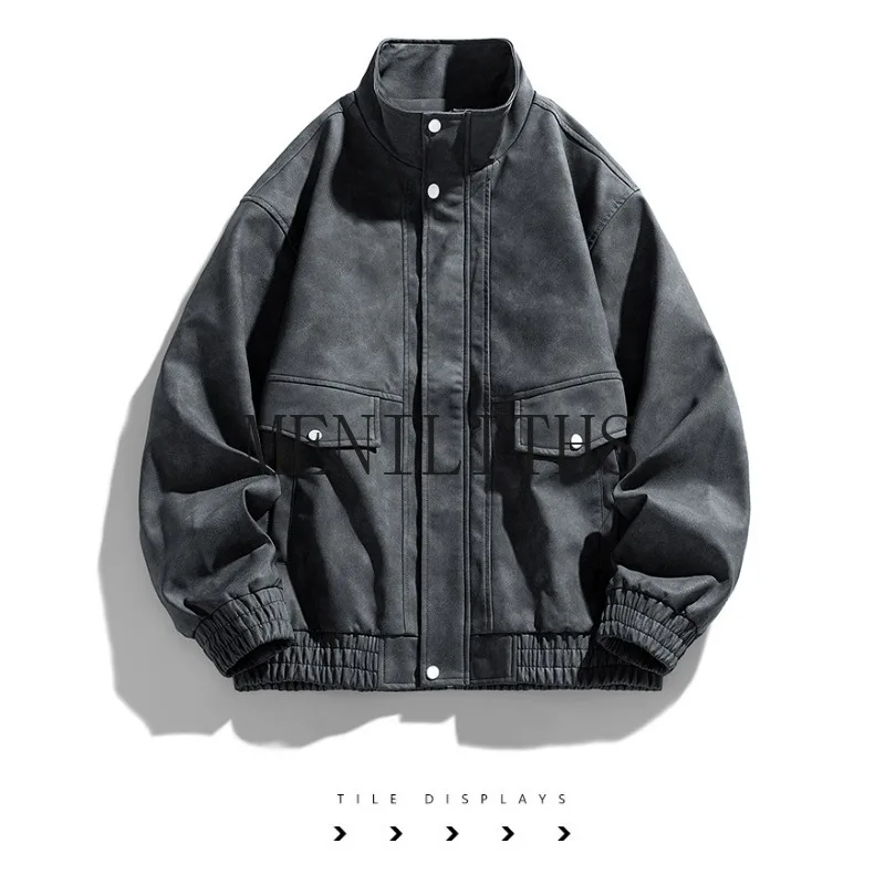 New Men's Autumn Winter Casual Jacket Windproof Versatile Solid Coat Scratch Resistant Wear Resistant Work Jacket