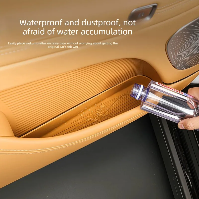 For VOYAH Dreamer 2026 TPE Car Door Slot Mat Waterproof Anti-slip Door Groove Storage Pad Car Interior Organizer Accessories