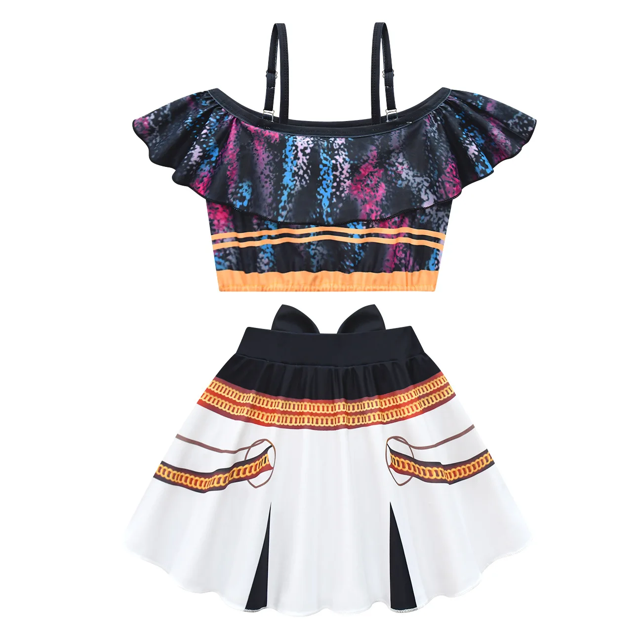 بدلة سباحة مينيسو اللطيفة للفتيات الساحرة للصيادين - بدلة استحمام جديدة عالية التمدد مكونة من قطعتين بحزام سباغيتي #3