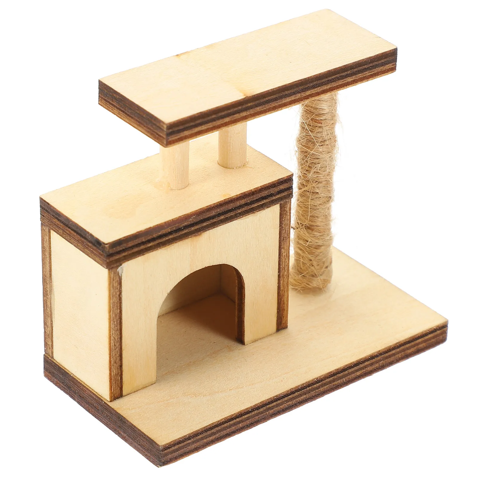 

Cat Miniture House Dollhouse Tower Miniature Furniture Scene Miniatures Tree Khaki Accessory Climbing Frame