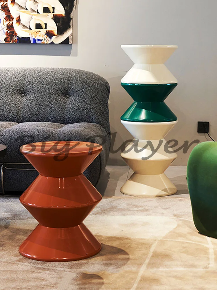 Round Plastic Coffee Table,Nordic Home Furniture,Living Room Sofa Side Tables,Hallway Shoes Stool,Balcony Small Desk,Nightstands