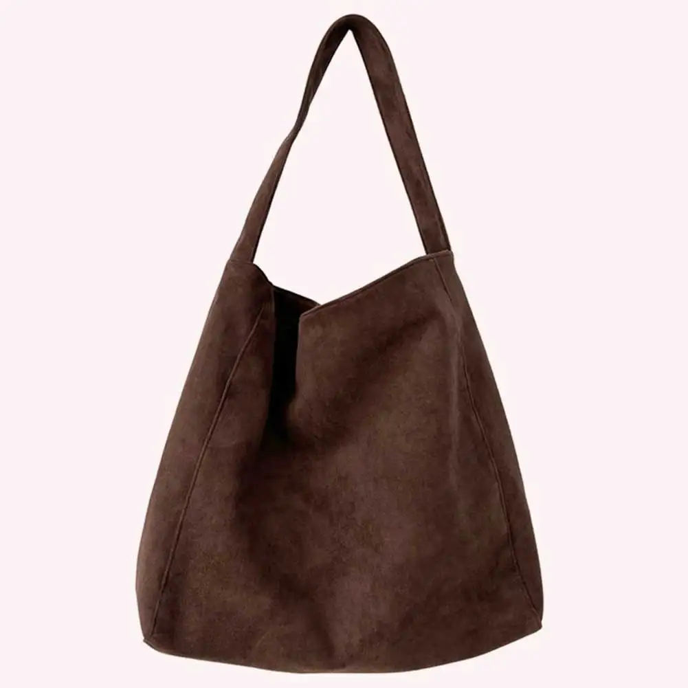 

Women Work Tote BagLarge Capacity Shoulder Bag Stylish Tweed Fabric Fashion Trendy Bag for Daily Office Use Solid Color Handbag