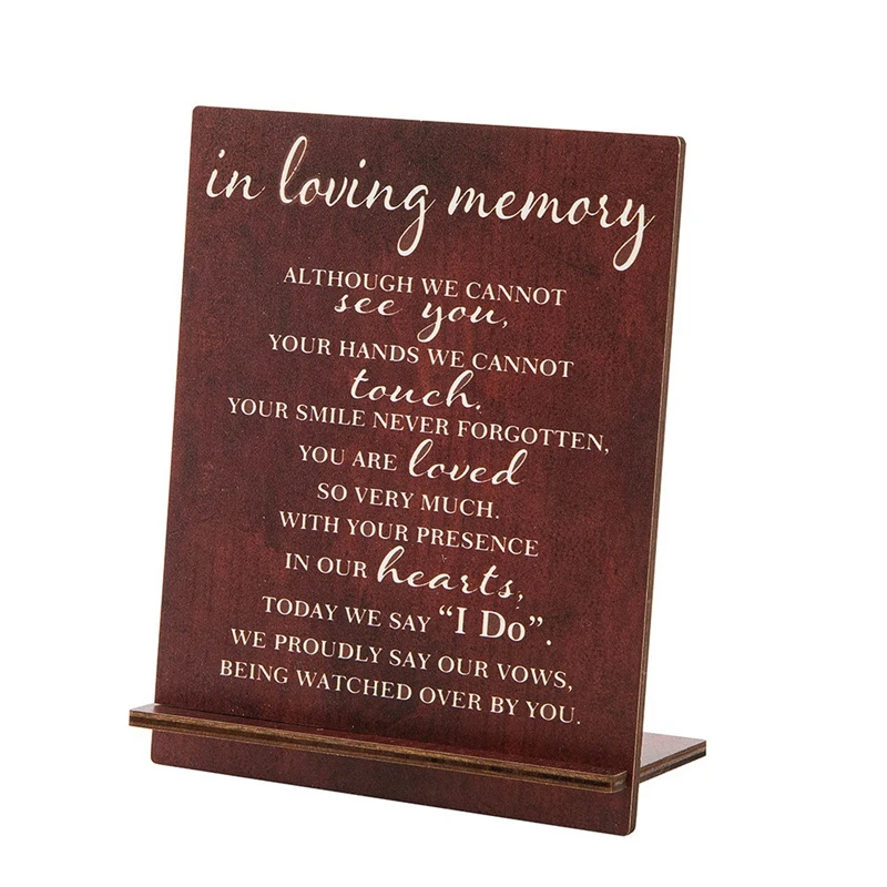 1 Piece Wedding Wooden Decorations For Reception Memorial Table Sign For Wedding