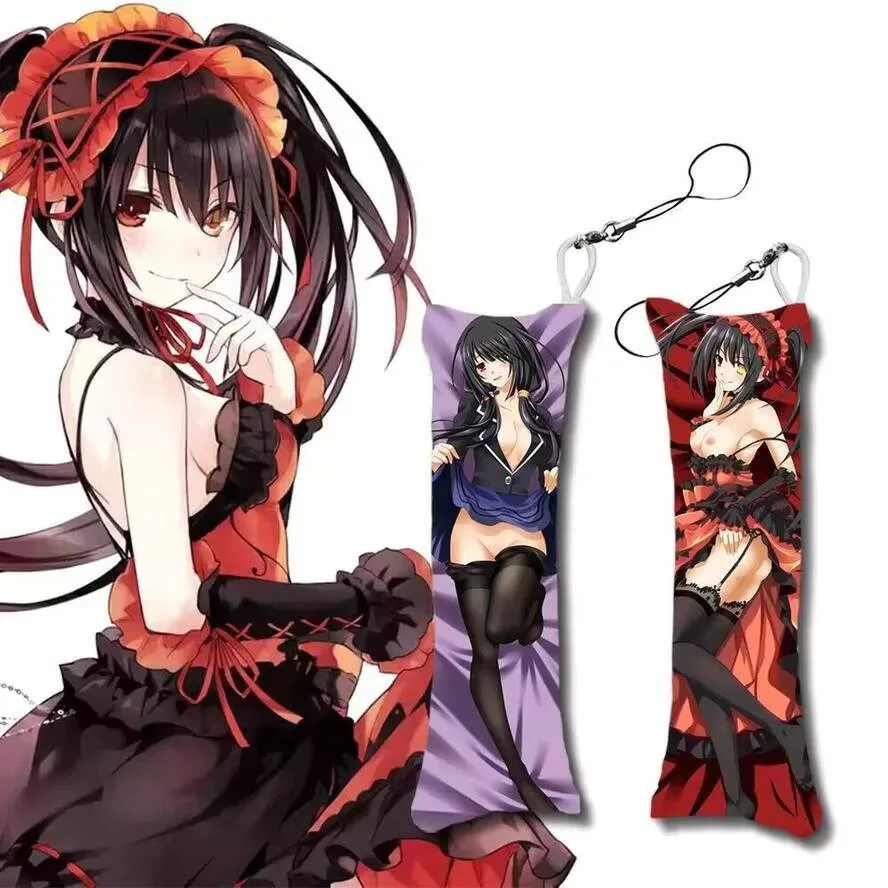 

A LIVE Tokisaki DATE наволочка для тела кулон Куруми Kaychain маленький Dakimakura мультфильм японского аниме мини-подвески