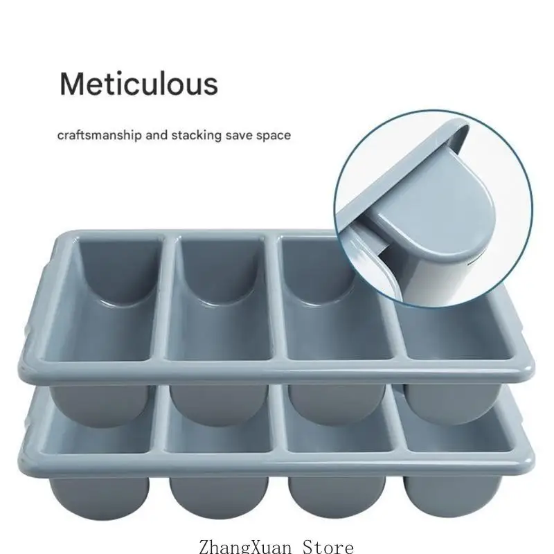 Utensilien-Aufbewahrungsbox, vier Abschnitte, Küchenorganisation, Besteckschublade, 3XUF – Detail 8