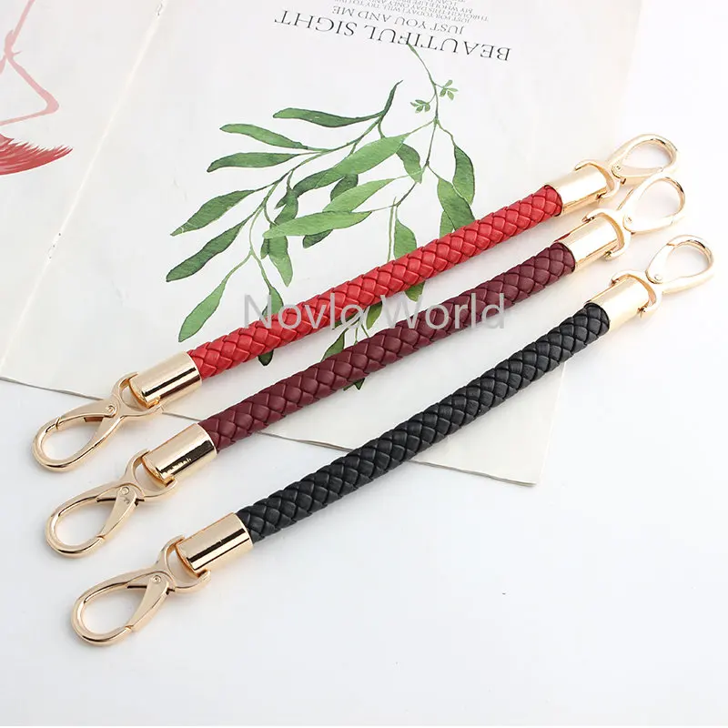 5PCS 30-45-60CM Braided Rope Handles For Lady Purse Handbag Shoulder Short Bags Strap Belts Crossbody Leather Handle Accessories