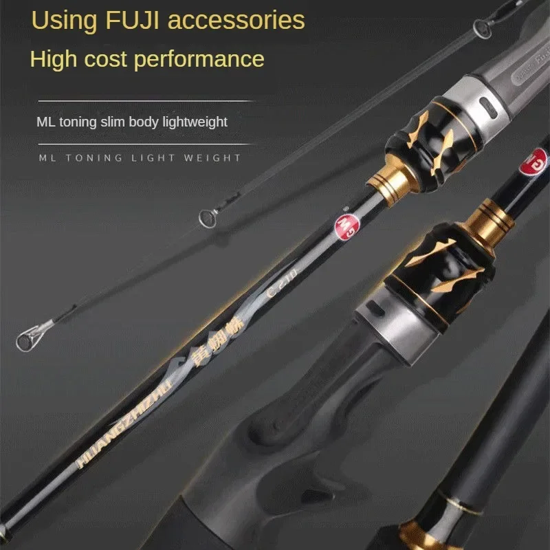 GW-Lure Rod ML Rod Tip Carbon Ultra Light Fuji Guide Ring Fuji Reel Seat Casting Spinning All Water Universal Fishing Rod