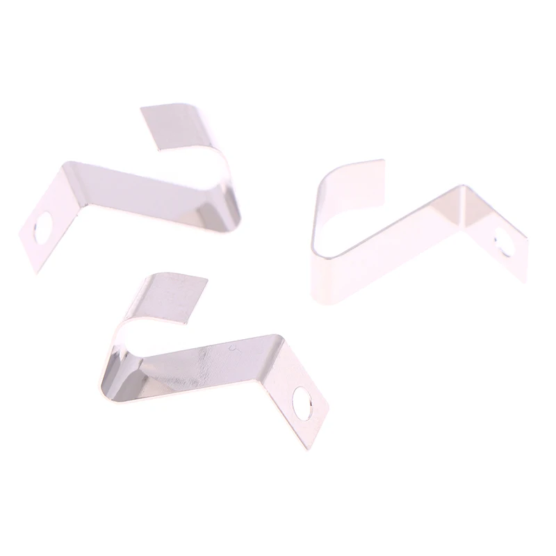 10pcs Metal Tone Metal Positive Negative Conversion Spring Contact Plate for Battery