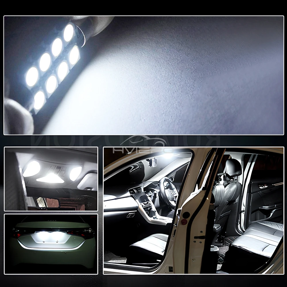 1/2/4/10/20X Car Led DC 12V 31/36/39/41mm 5050 8Led Bright C5w Parking Door Festoon Dome Backup Lamp Turn Signal Bulb Tail Light