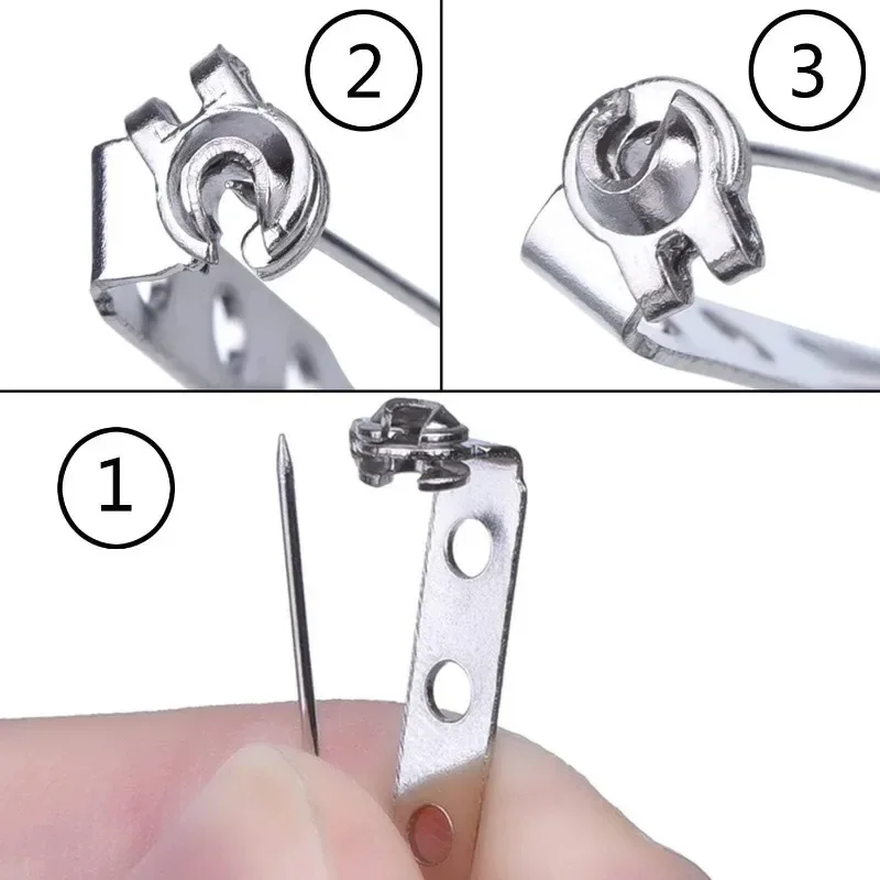 40/80pcs Metal Brooch Base DIY Making Jewelry Back Pins Safety Holder Findings Stainless Steel Components Settings Needles