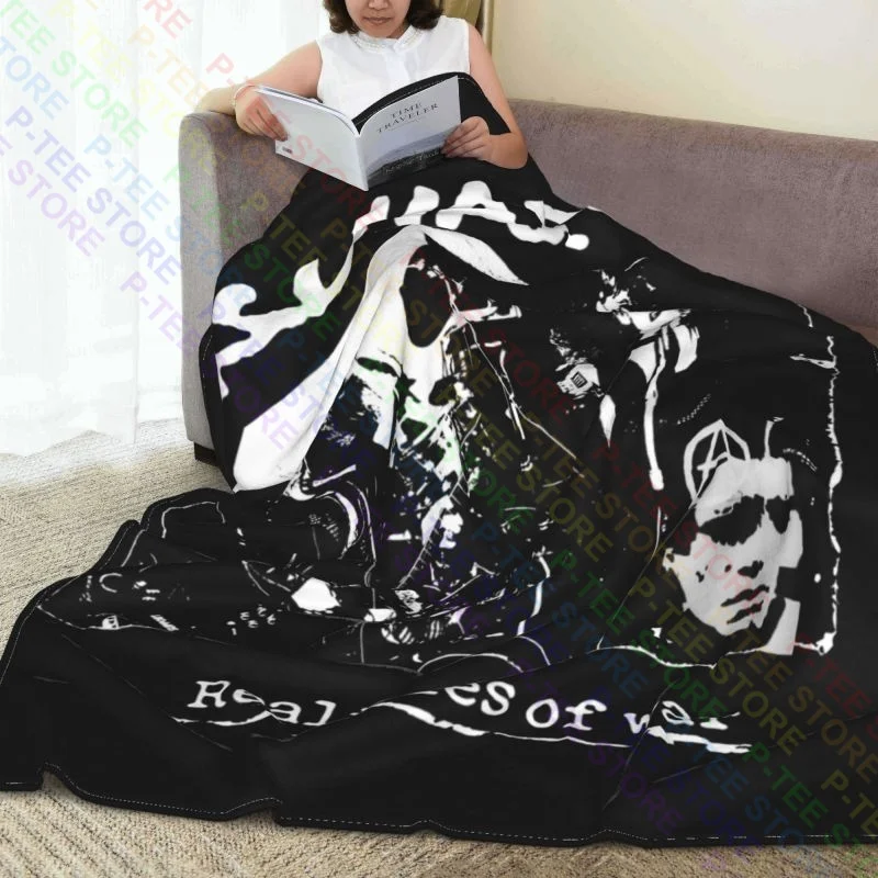 Discharge Realities Of War Punk Rock Hardcore Dbeat Blanket Warmth Home Decor Home Decotation