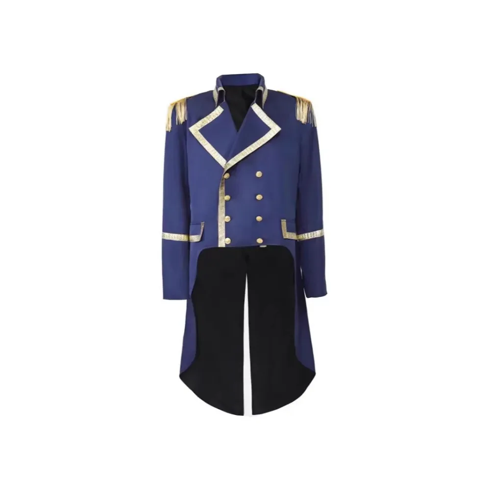 Tailcoat Men Coat Turn Down Collar Blazers Patchwork Full Sleeve Evening Vintage Middle Ages Tailcoats Cosplay Stage 2026 Summer