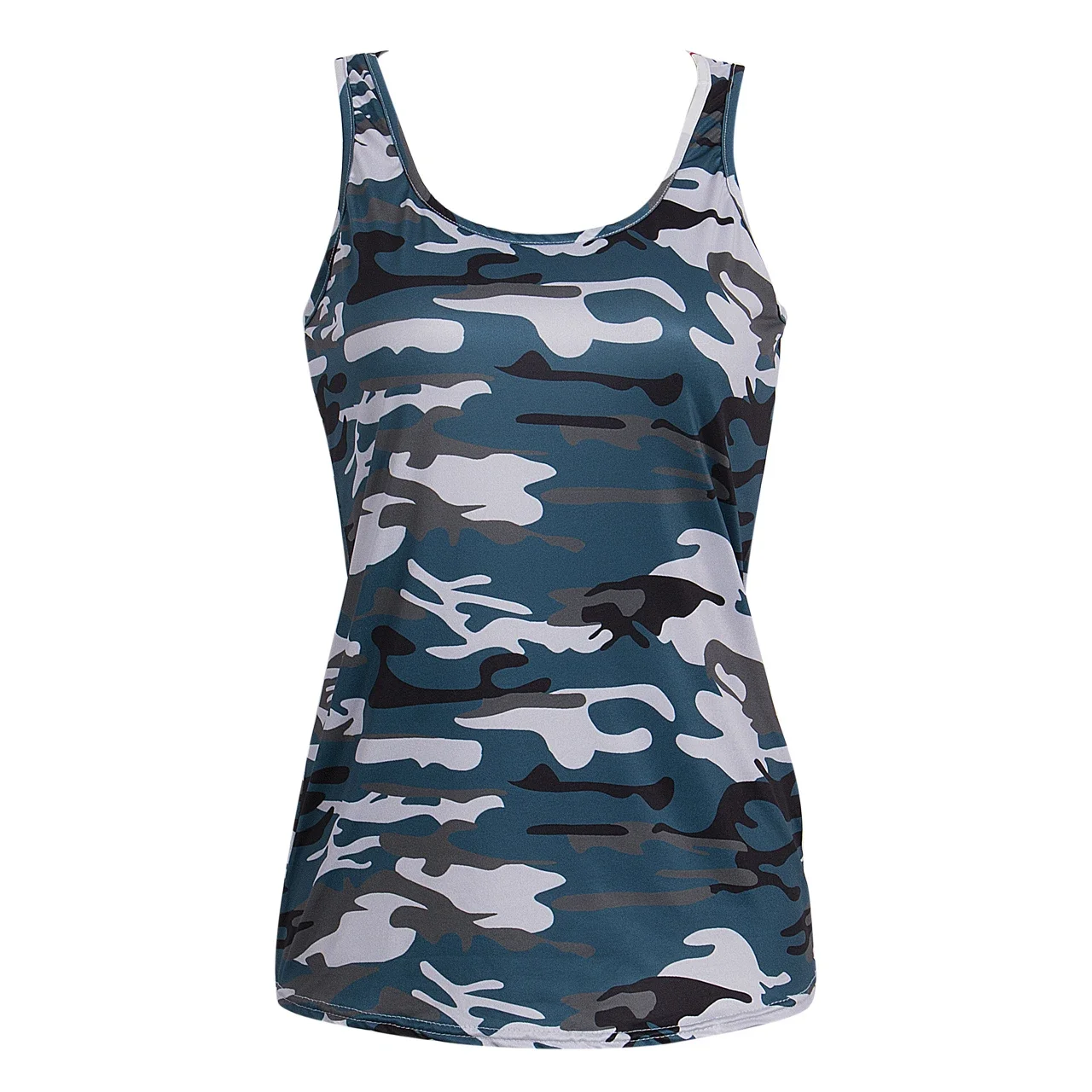 

Quick Dry Tank Top Undershirt Sleeveless Shirt Fitness Camouflage Singlet Bodybuilding Vest Women Elastic Breathable Clothing