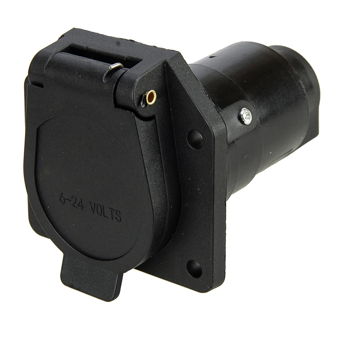 Round 7-Way 7 Pin Connector Male & Female Plug Socket Adapter for American Style RV Trailer Truck 6-24V
