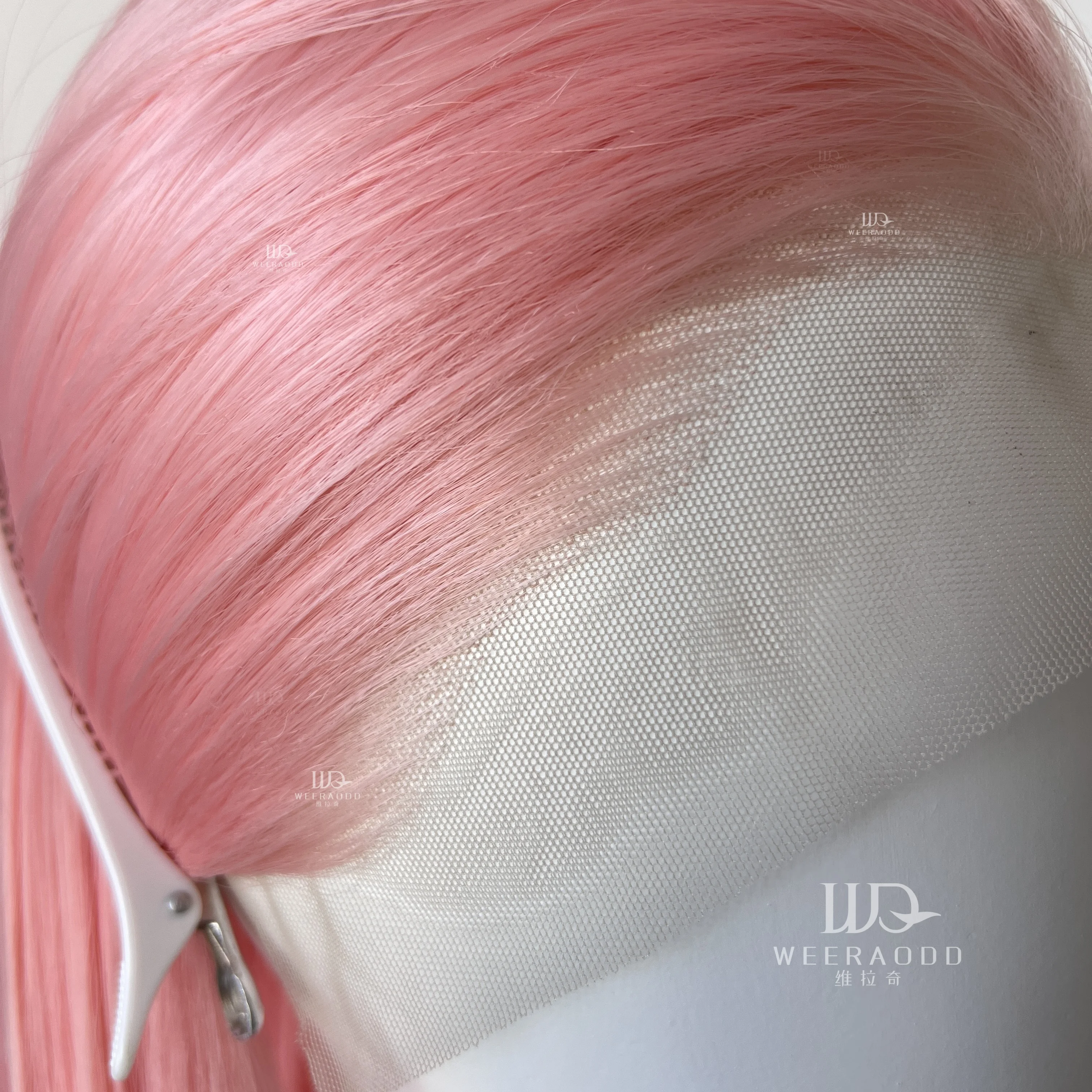 Peluca rosa claro para mujer، peluca con malla أمامي 13x4، pelucas sintéticas largas y rectas de 26 pulgadas، peluca de Cospla