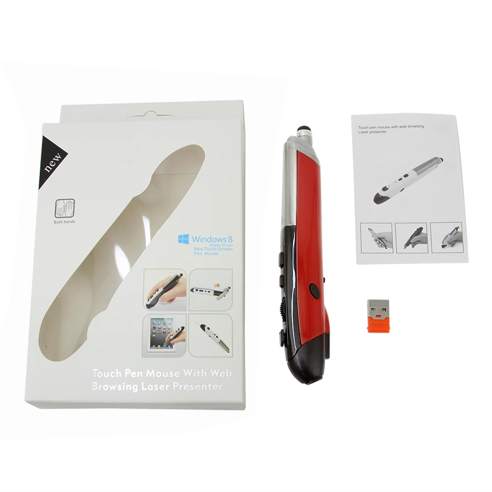 Multifunktions Drahtlose PPT Stift Maus 2,4G Computer Optische Mini Bleistift Mäuse Ergonomische Tragbare USB Maus Für PC Laptop Bildung