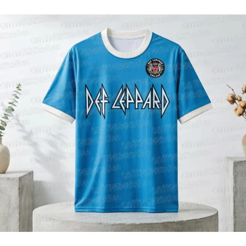 2026 Summer New Def Leppard Rock Brigade Fan Family Casual Training Sports T-shirt Breathable Quick Drying 3D Printed T-shirt